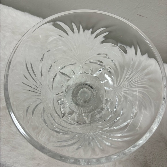 Vintage Aderia crystal clear glass pedestal candy bowl - Picture 4 of 10